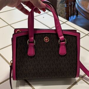 Michael Kors Satchel in Brown and Pink